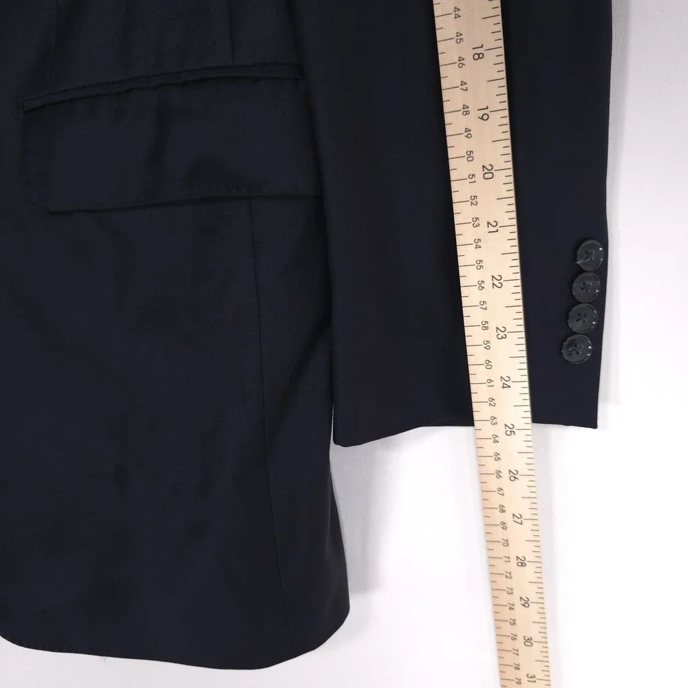 SAMUELSOHN Men's Navy Sport Coat Navy 40L Super 120s Wool UNION MADE UTIS CANADA